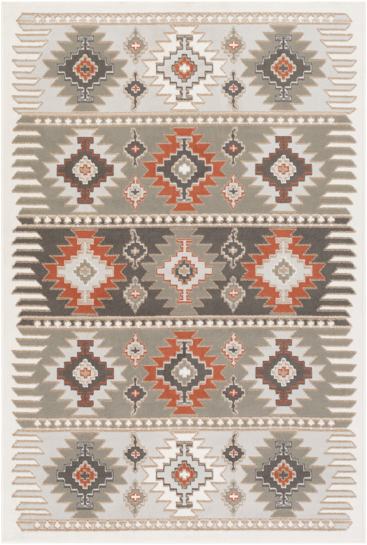 Surya Skagen Skg-2303 Light Gray, Silver Gray, Terracotta, Charcoal Rugs.