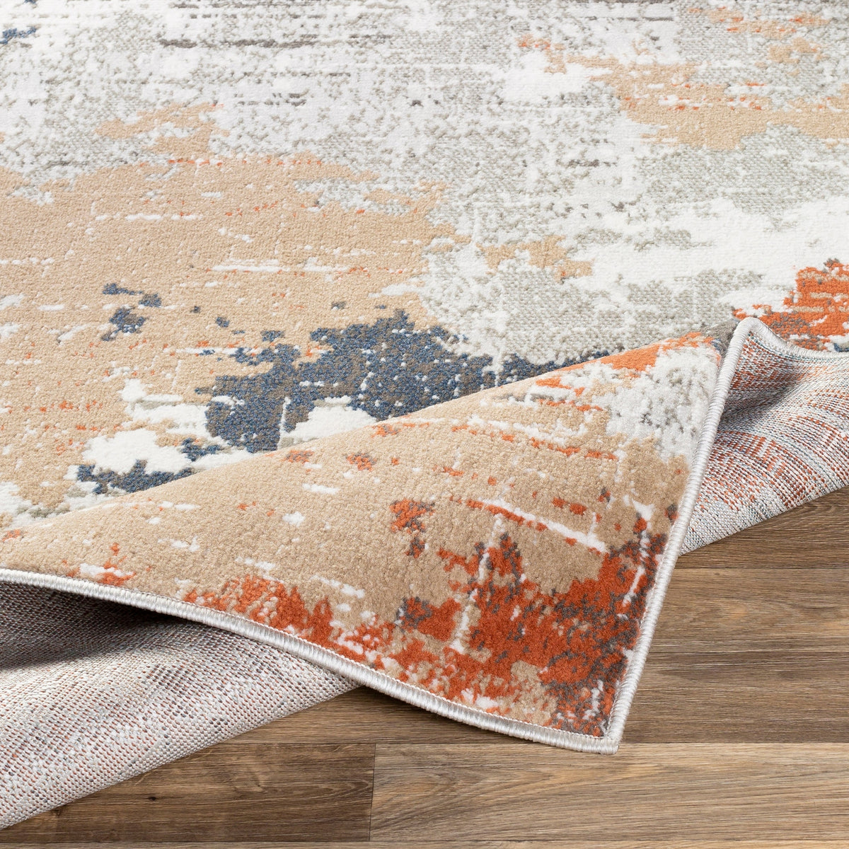 Surya Skagen Skg-2310 Terracotta, Charcoal, Navy, Light Gray Rugs.