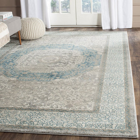 Safavieh Sofia Sof365A Light Grey / Blue Rugs.