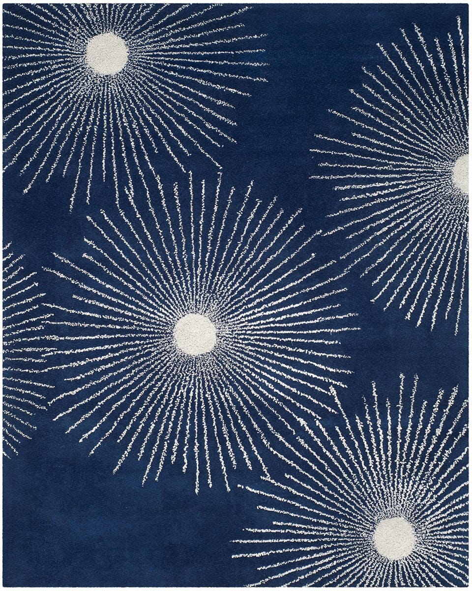 Safavieh Soho Soh712M Dark Blue / Ivory Rugs.