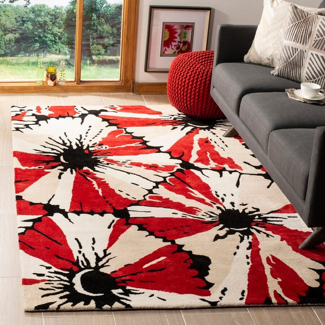 Safavieh Soho Soh729A Black / Red Rugs.