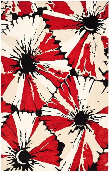 Safavieh Soho Soh729A Black / Red Floral / Country Area Rug
