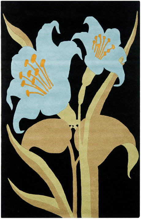 Safavieh Soho Soh792A Black / Blue Rugs.