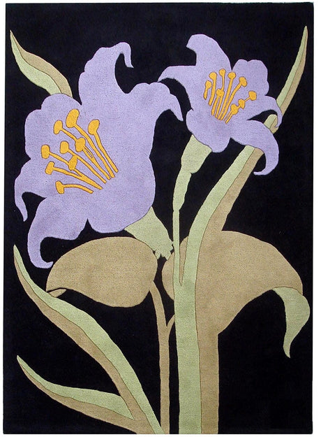 Safavieh Soho Soh792B Black / Purple Rugs.