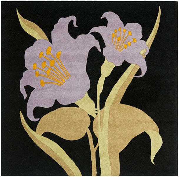 Safavieh Soho Soh792B Black / Purple Rugs.