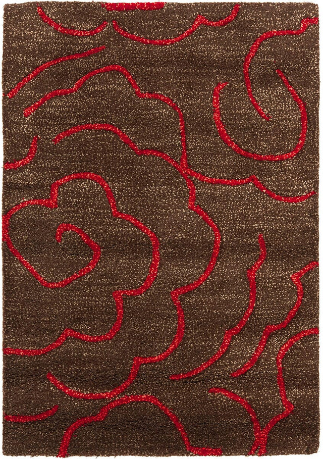 Safavieh Soho soh812d Chocolate / Red Rugs.