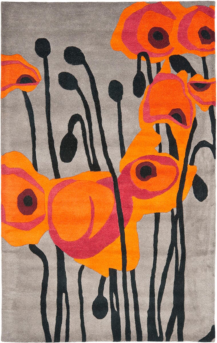 Safavieh Soho Soh853B Grey / Orange Rugs.
