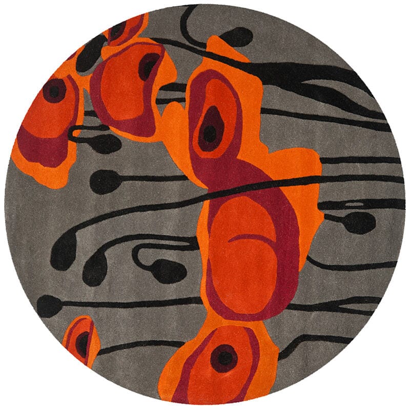Safavieh Soho Soh853B Grey / Orange Rugs.