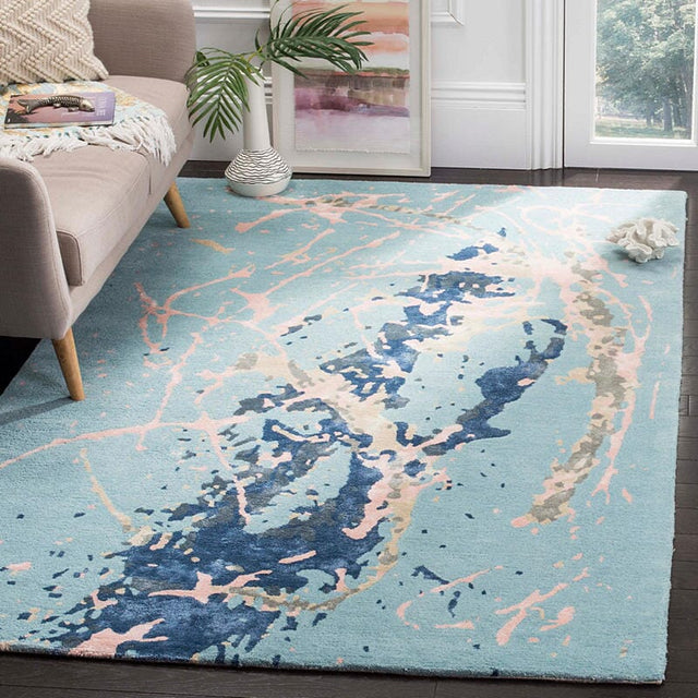 Safavieh Soho Soh970A Blue / Light Pink Rugs.