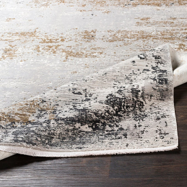 Surya Solar Sor-2302 Medium Gray, Taupe, Bright Yellow Rugs.