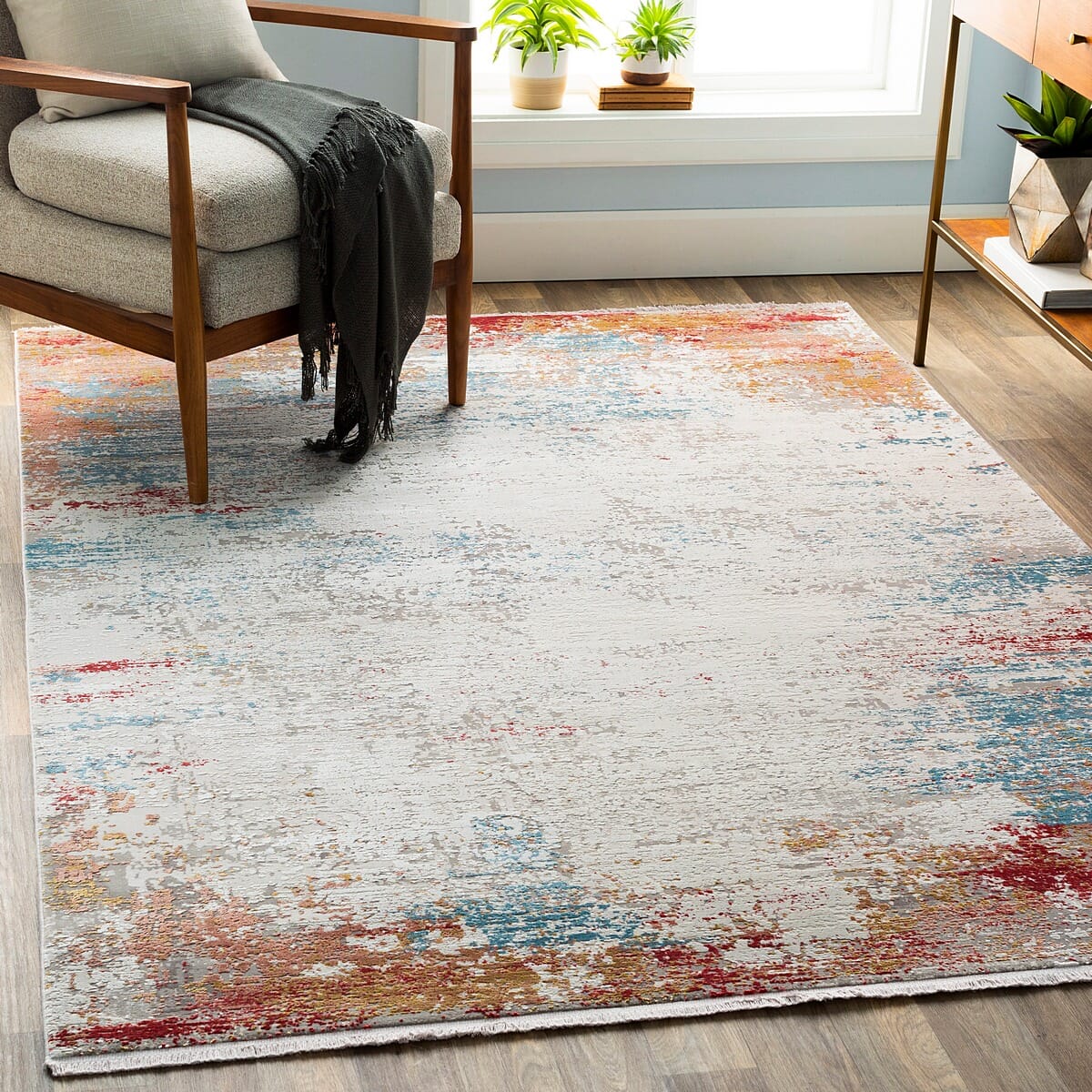 Surya Solar Sor-2303 Burnt Orange, Bright Yellow Rugs.