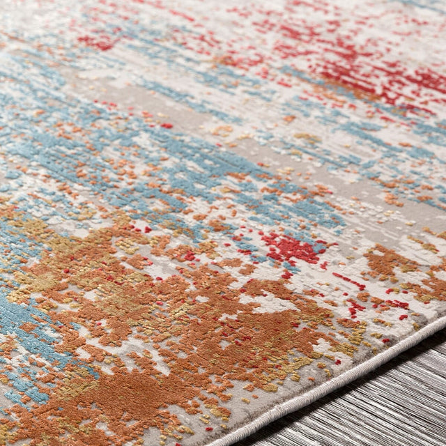 Surya Solar Sor-2303 Burnt Orange, Bright Yellow Rugs.