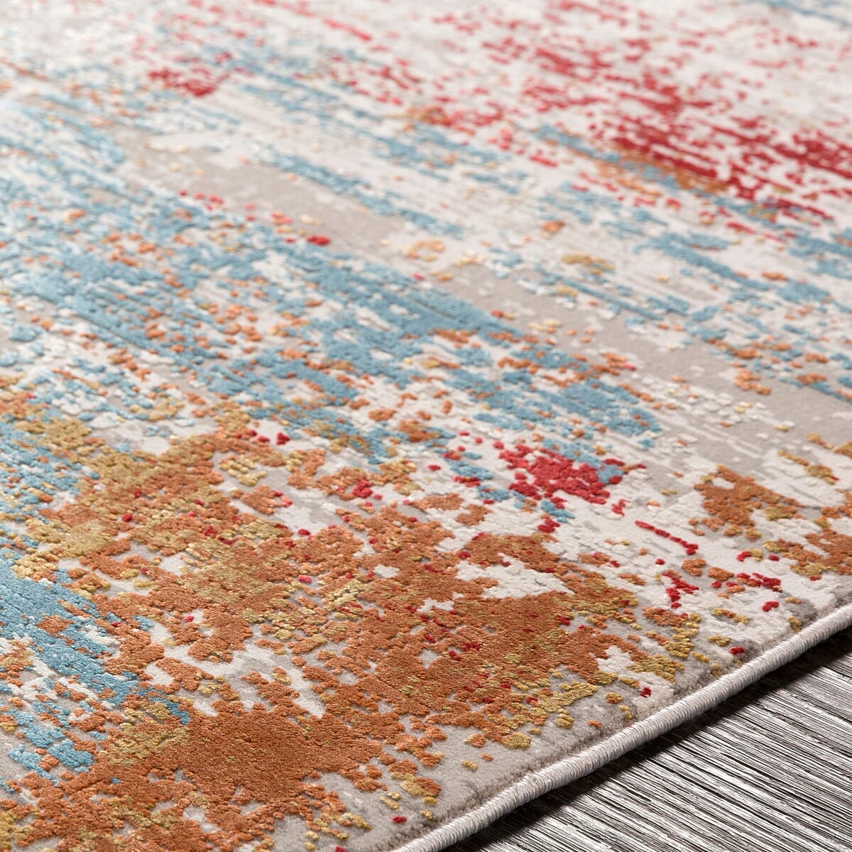 Surya Solar Sor-2303 Burnt Orange, Bright Yellow Rugs.