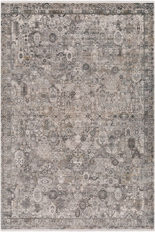 Surya Solar Sor-2313 Medium Gray, Light Gray, Ivory, Charcoal Rugs.