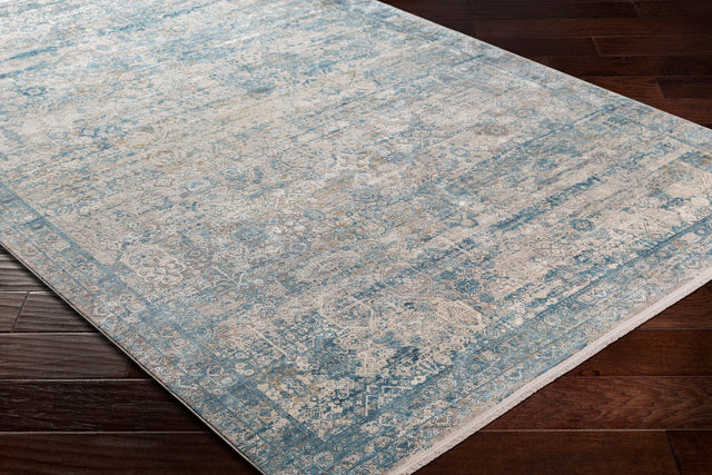 Surya Solar Sor-2314 Medium Gray, Aqua, Dark Blue, Light Gray Rugs.