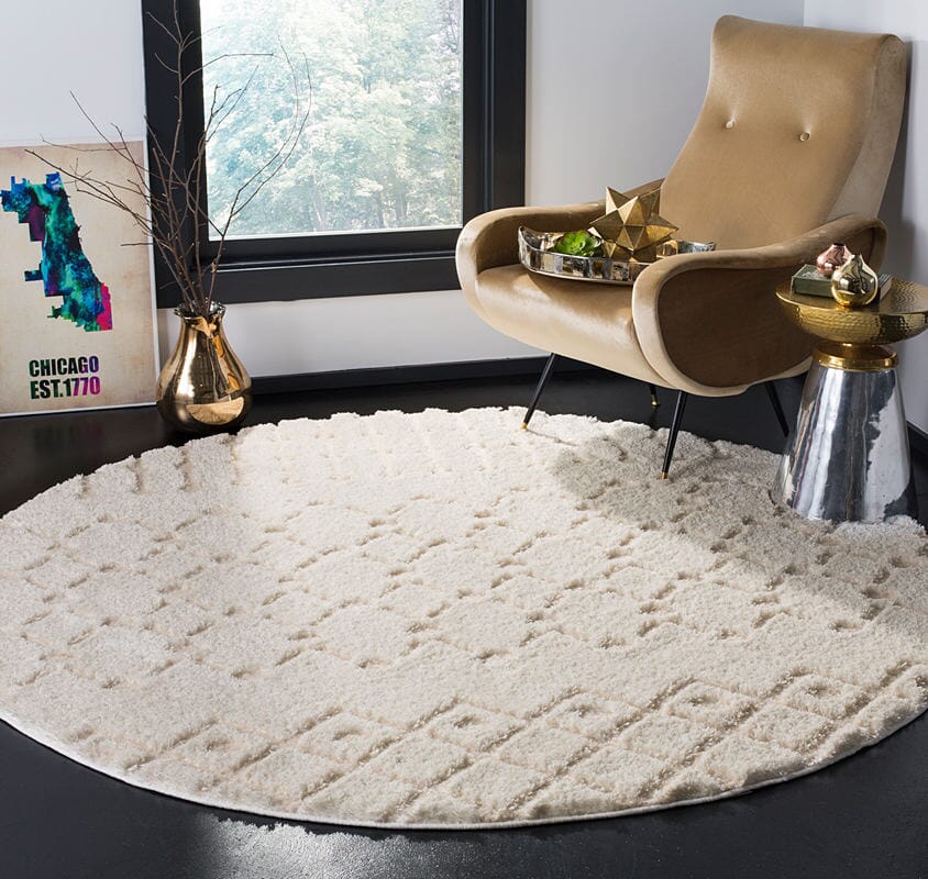 Safavieh Sparta Shag Spg509B Creme / Creme Rugs.