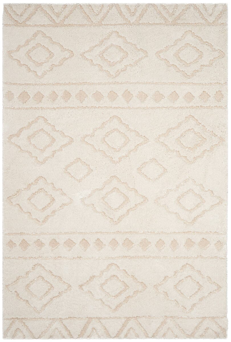 Safavieh Sparta Shag Spg513D Ivory / Beige Rugs.