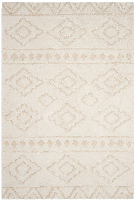 Safavieh Sparta Shag Spg513D Ivory / Beige Rugs.
