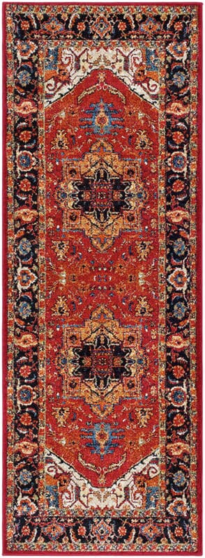 Surya Serapi Srp-1001 Dark Red, Black, Tan, Dark Blue Rugs.