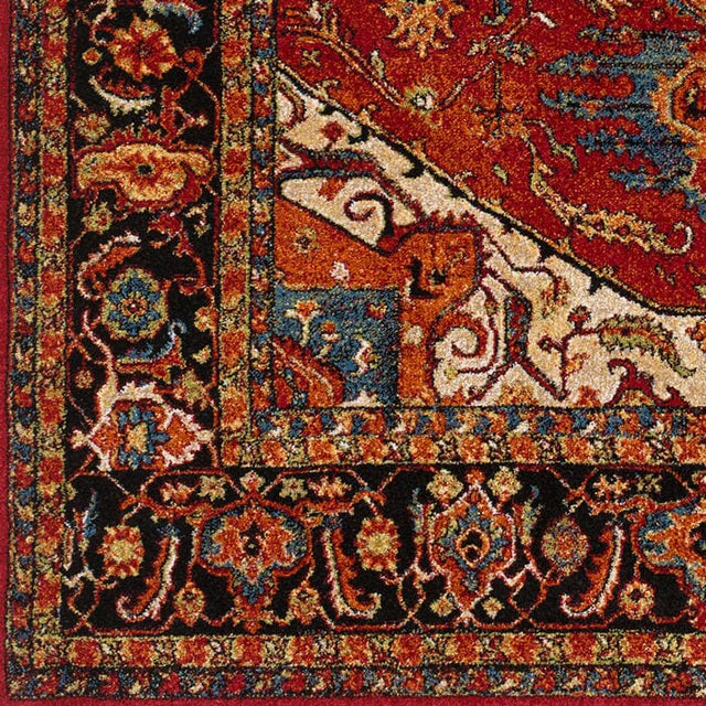 Surya Serapi Srp-1001 Dark Red, Black, Tan, Dark Blue Rugs.