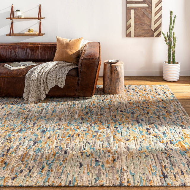 Surya Seda Ssd-2300 Saffron, Camel, Sky Blue, Sage Rugs.