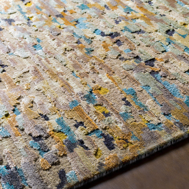 Surya Seda Ssd-2300 Saffron, Camel, Sky Blue, Sage Rugs.