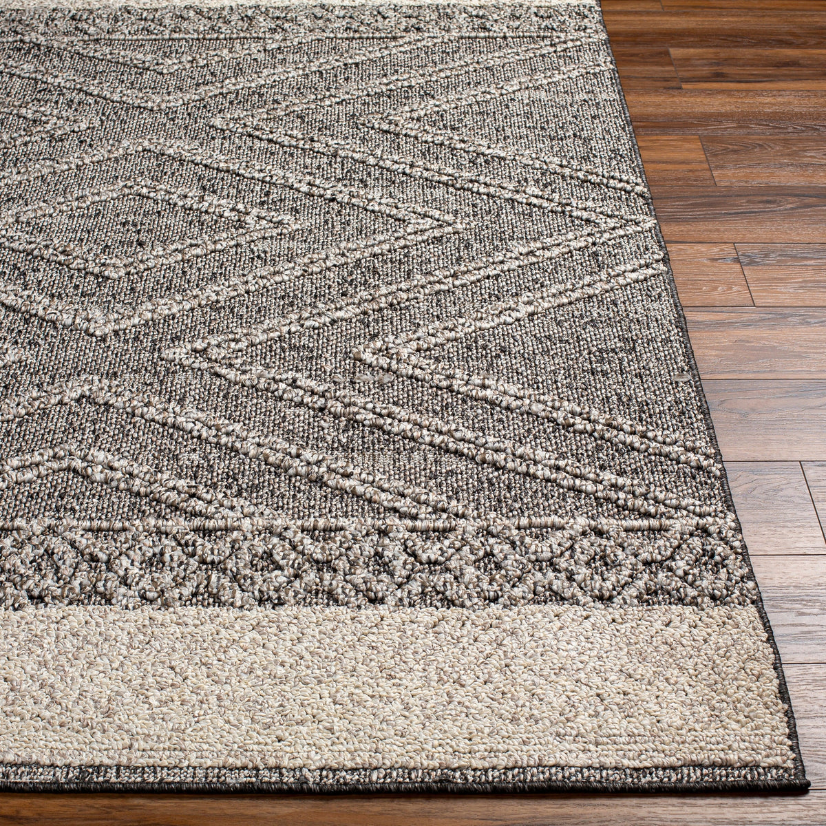 Surya Sarasota Sso-2309 Tan, Black Rug.