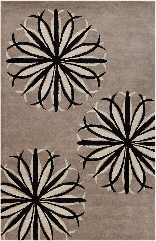 Chandra Stella Ste-52048 Gray Floral / Country Area Rug