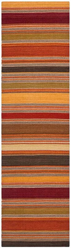 Safavieh Striped Kilim Stk315A Gold Rugs.