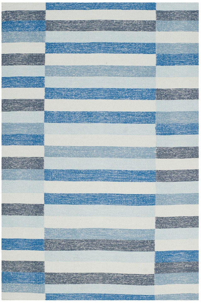 Safavieh Striped Kilim Stk411B Blue Rugs.