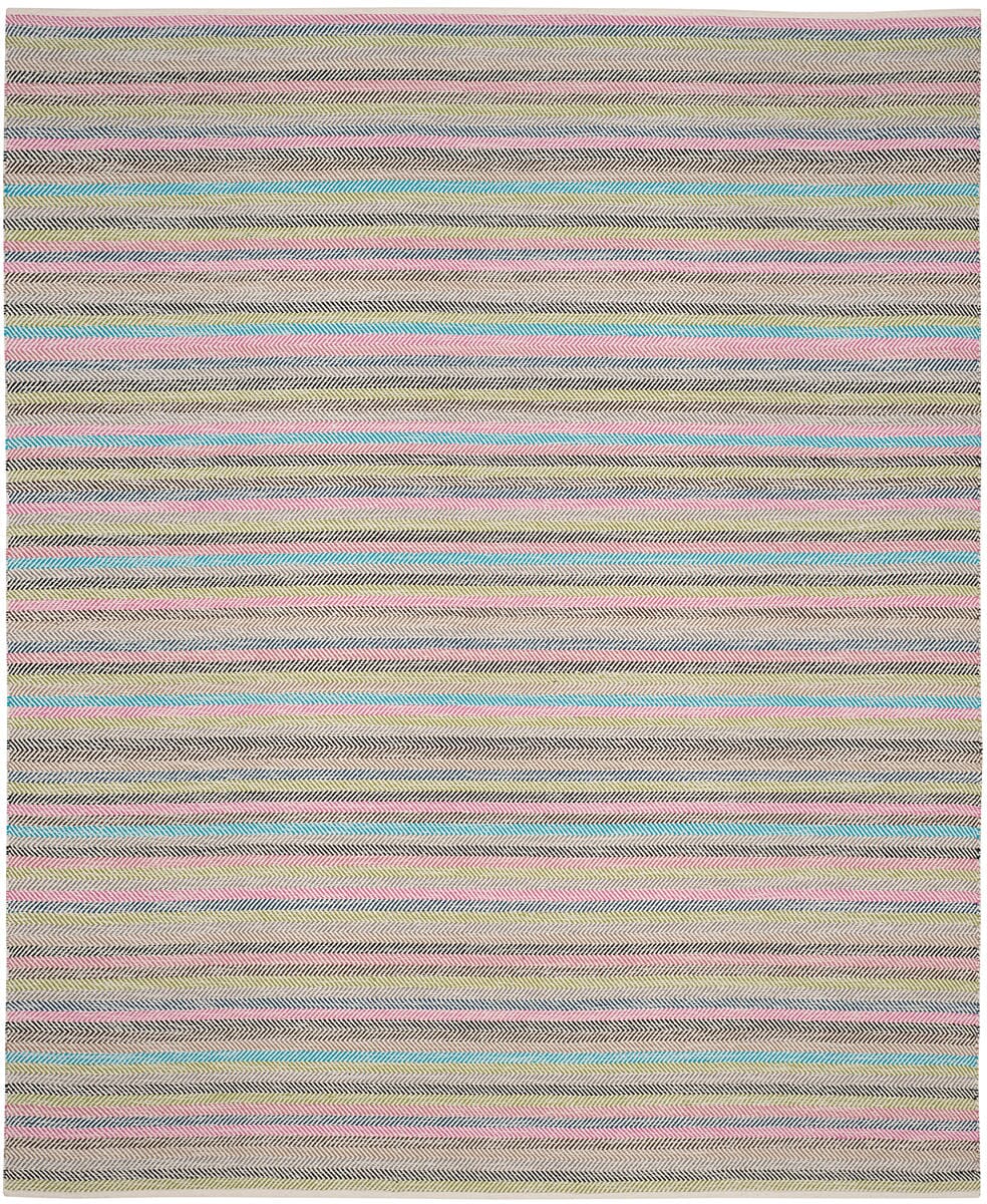 Safavieh Striped Kilim Stk421D Light Grey / Multi Rugs.