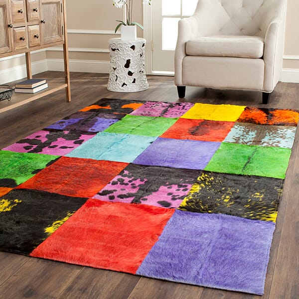 Safavieh Studio Leather Stl165A Black / Multi Rugs.