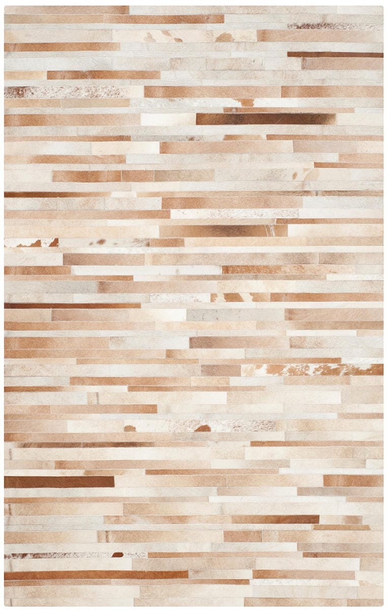 Safavieh Studio Leather Stl218B Tan / Ivory Rugs.