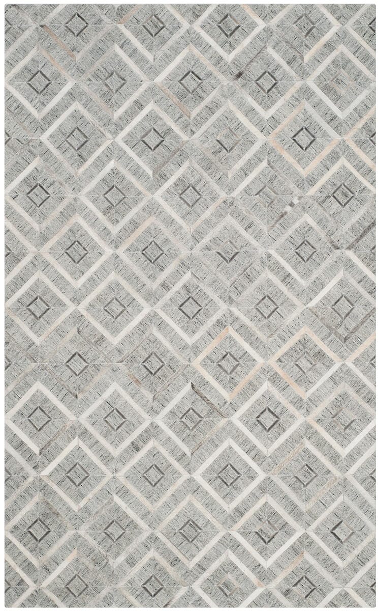Safavieh Studio Leather Stl220A Ivory / Grey Rugs.