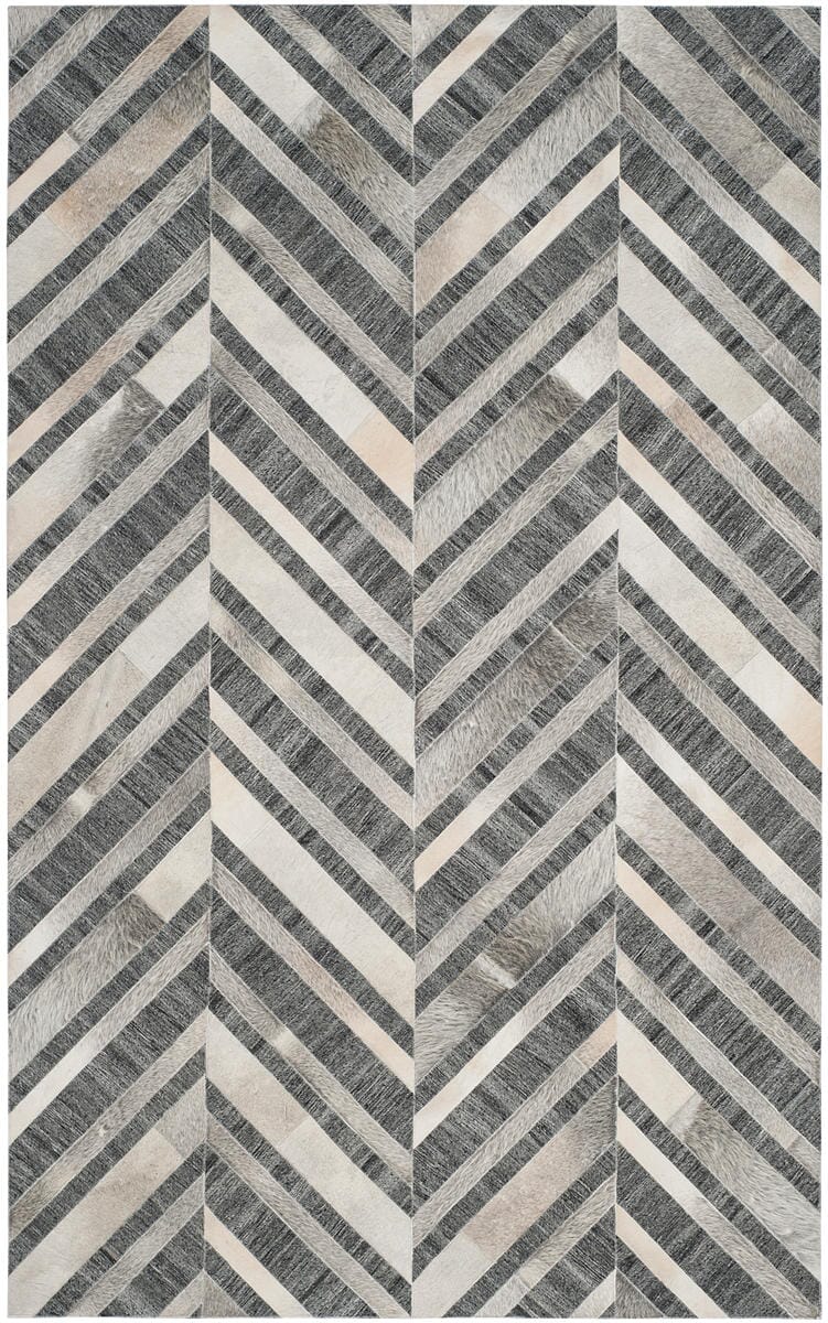 Safavieh Studio Leather Stl223A Ivory / Dark Grey Rugs.