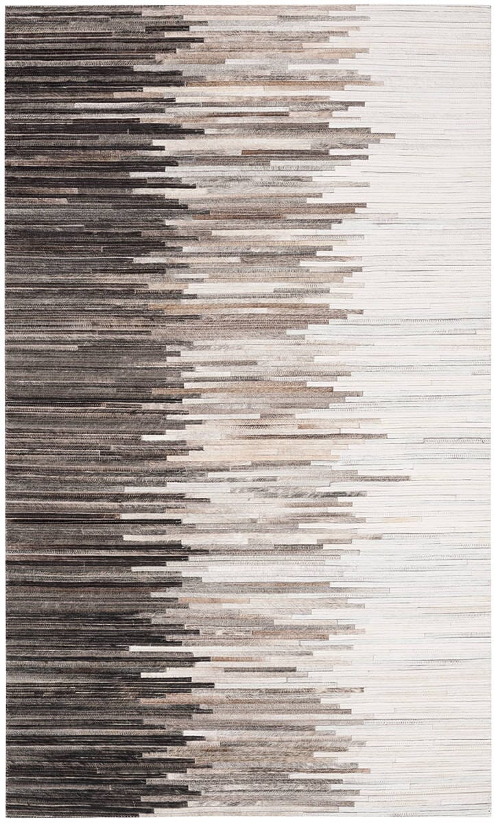 Safavieh Studio Leather Stl225H Charcoal / Ivory Rugs.