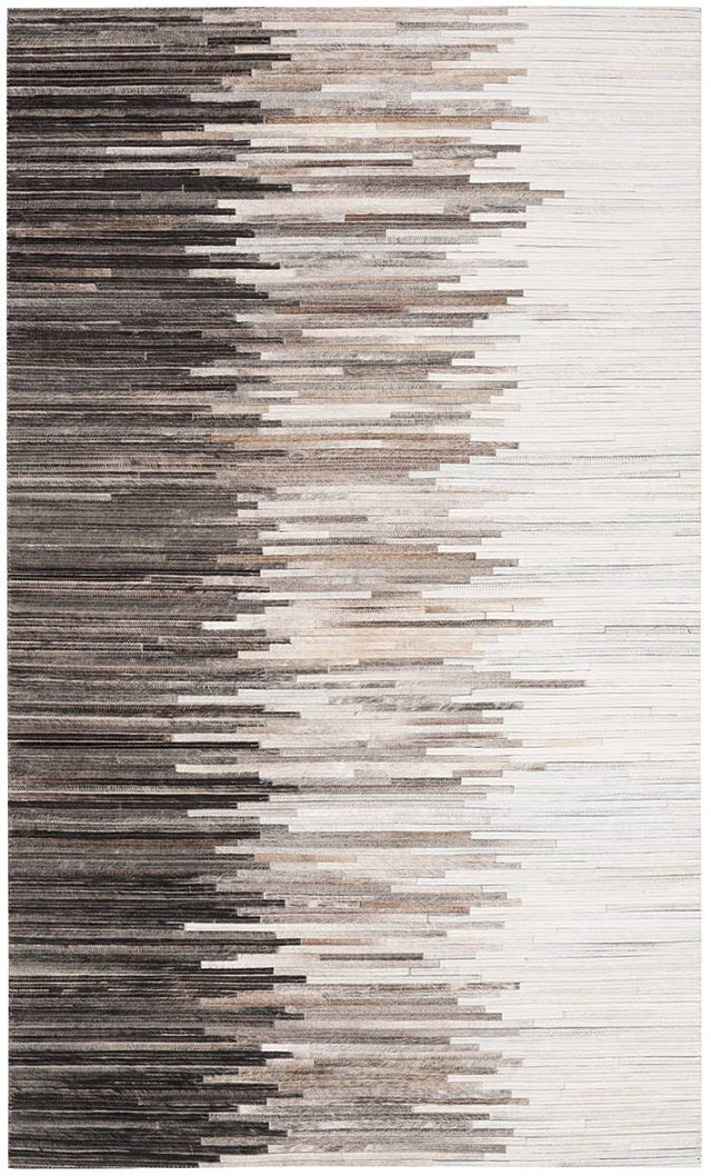 Safavieh Studio Leather Stl225H Charcoal / Ivory Rugs.