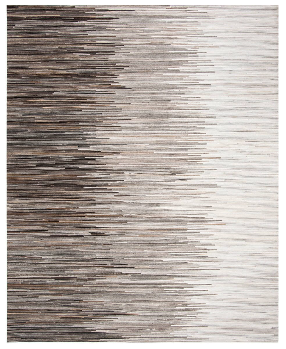 Safavieh Studio Leather Stl225H Charcoal / Ivory Rugs.