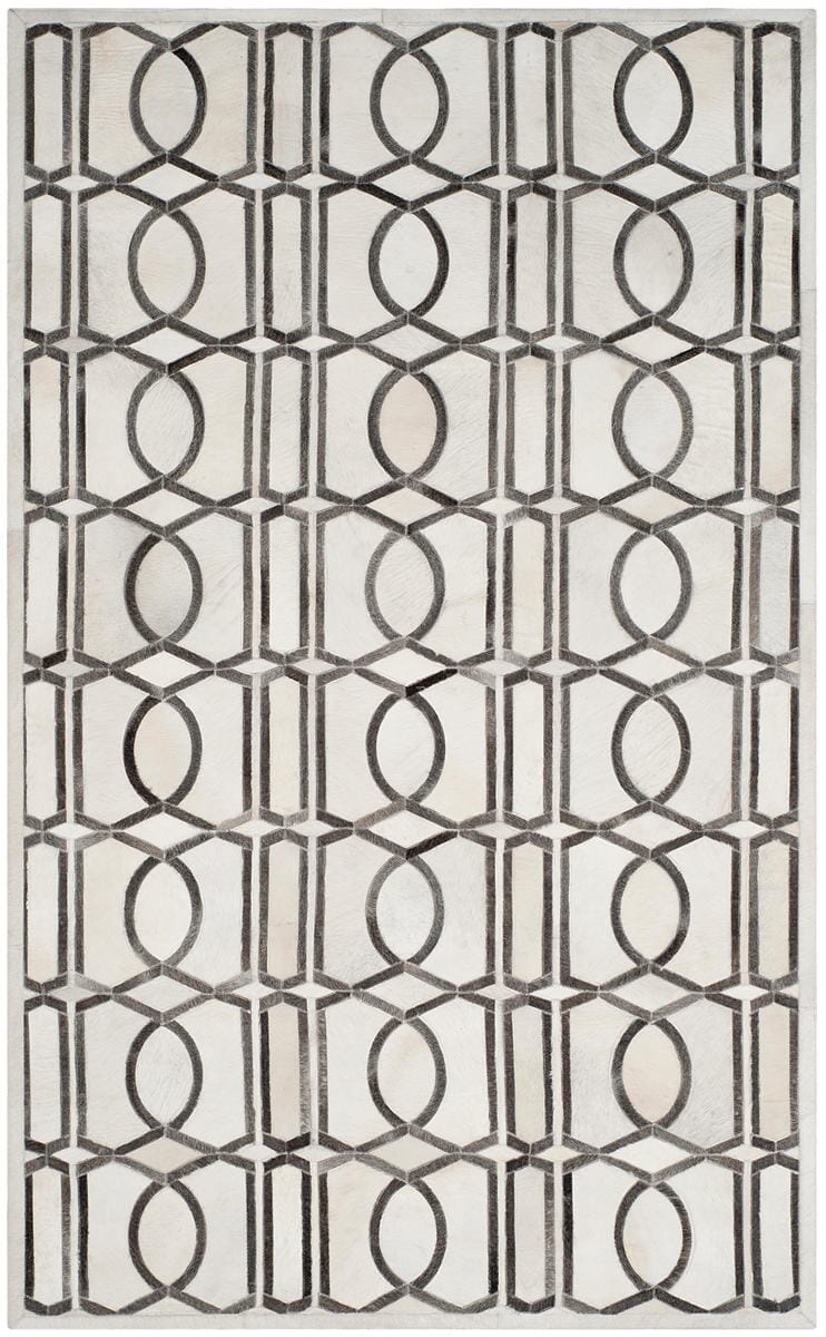Safavieh Studio Leather Stl662A Ivory / Grey Rugs.