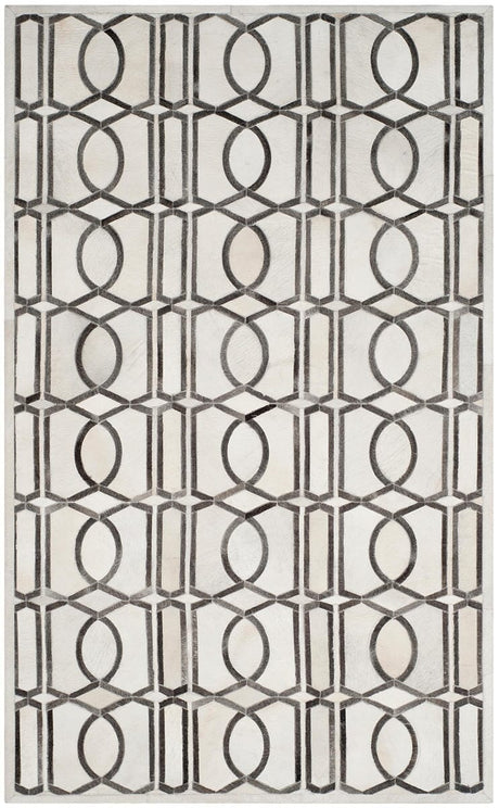 Safavieh Studio Leather Stl662A Ivory / Grey Rugs.