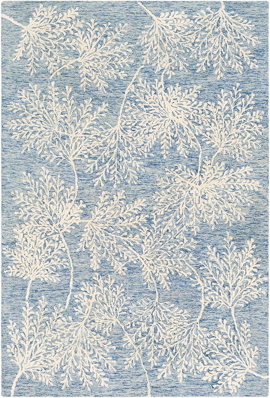 Surya Starlit Str-2301 Ice Blue, Dark Blue, Denim, Beige Floral / Country Area Rug