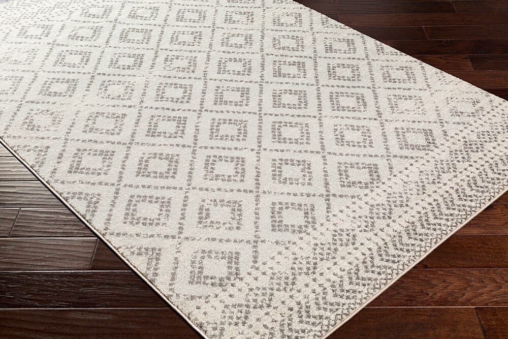 Surya Sunderland Sun-2301 Light Gray, White, Medium Gray Rugs.