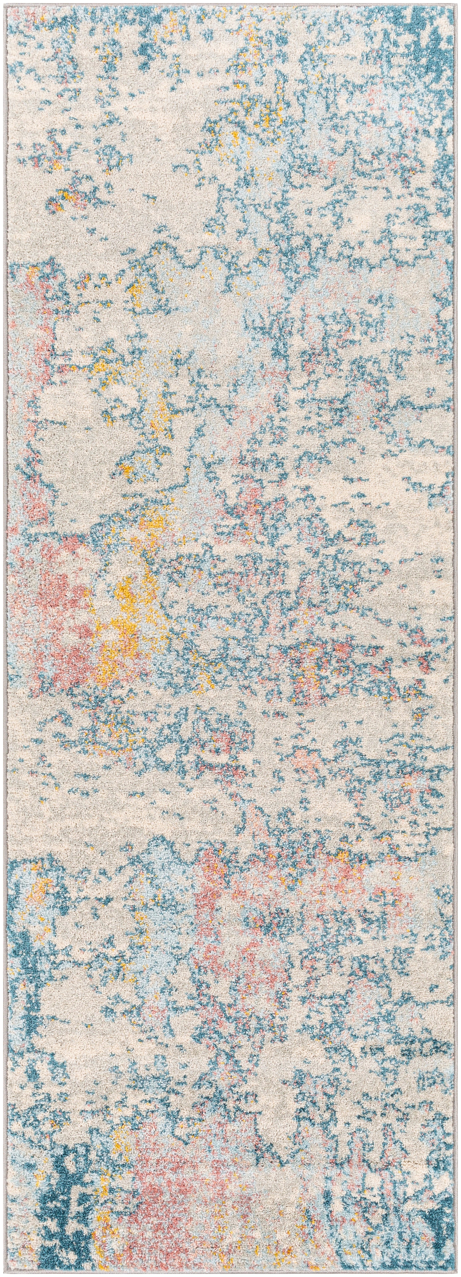 Surya Sunderland Sun-2334 Teal, Dusty Coral Rug.