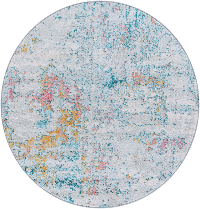 Surya Sunderland Sun-2334 Teal, Dusty Coral Rug.