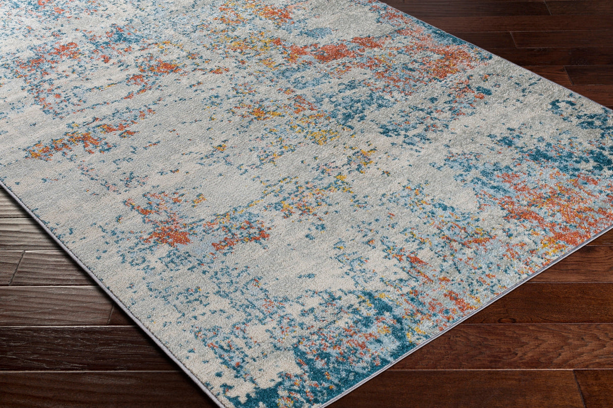Surya Sunderland Sun-2335 Teal, Pale Blue Rug.