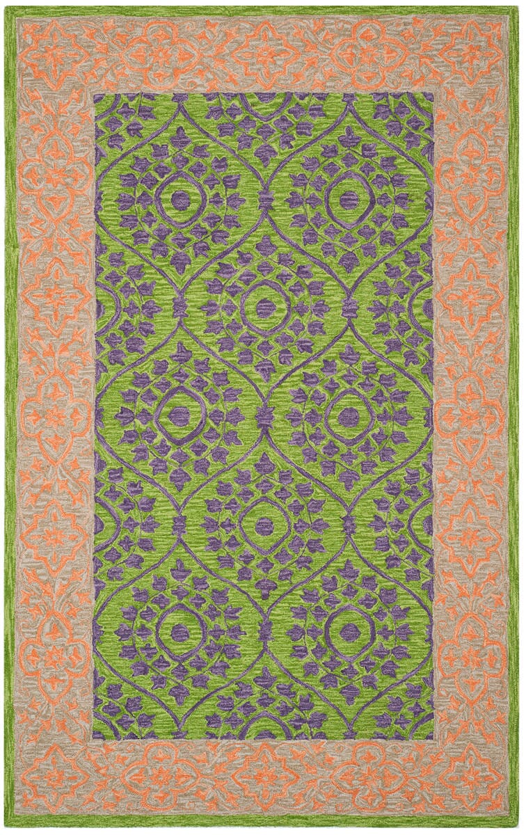 Safavieh Suzani Szn102A Green / Violet Rugs.