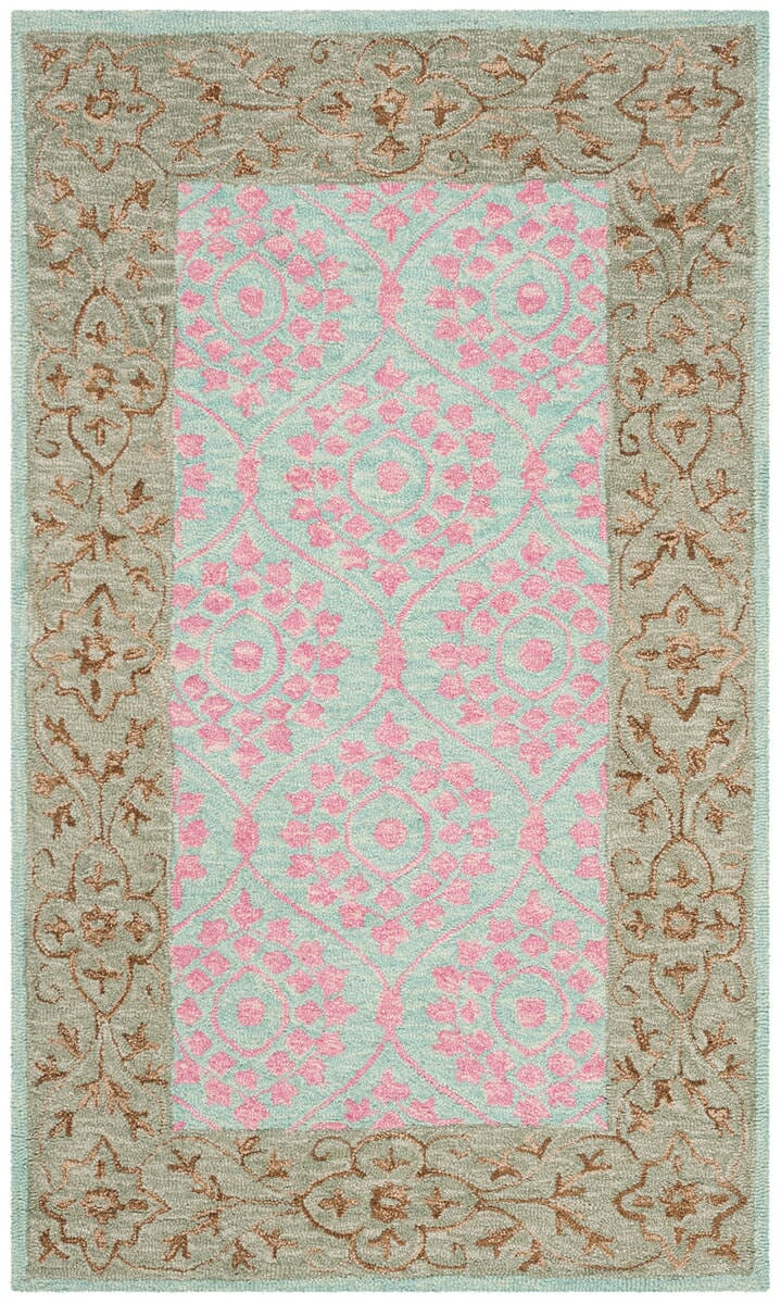Safavieh Suzani Szn103A Taupe / Pink Rugs.