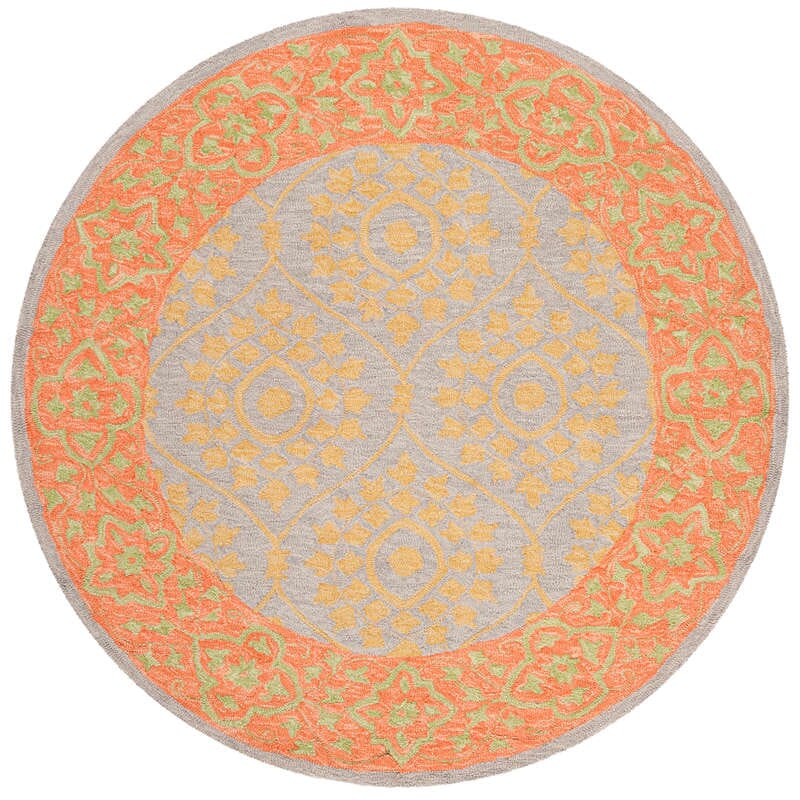 Safavieh Suzani Szn105A Orange / Silver Rugs.