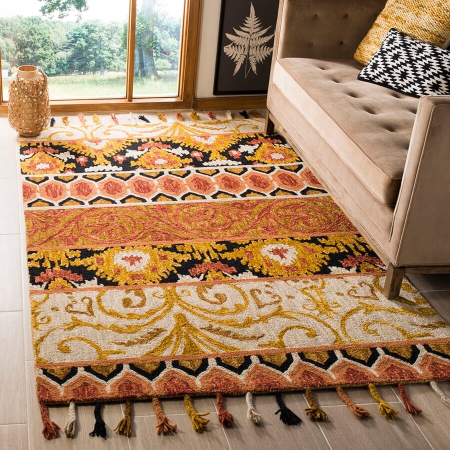 Safavieh Suzani Szn203A Rust / Gold Rugs.