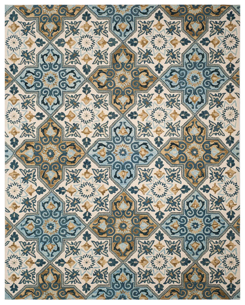 Safavieh Suzani Szn380A Ivory / Blue Rugs.